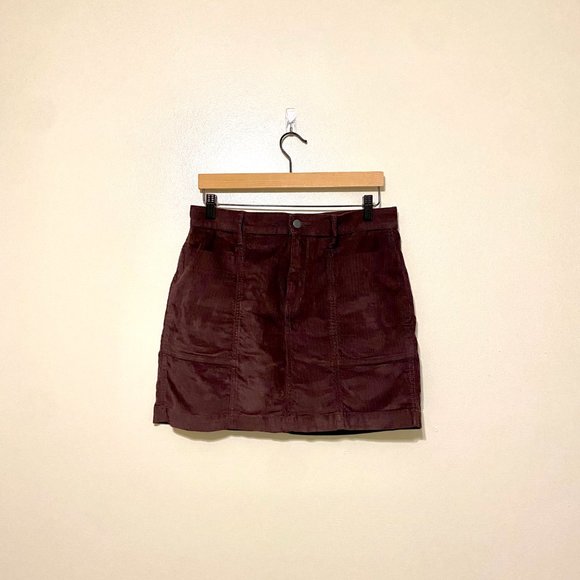 Old Navy Corduroy Burgundy Skirt - Picture 1 of 6